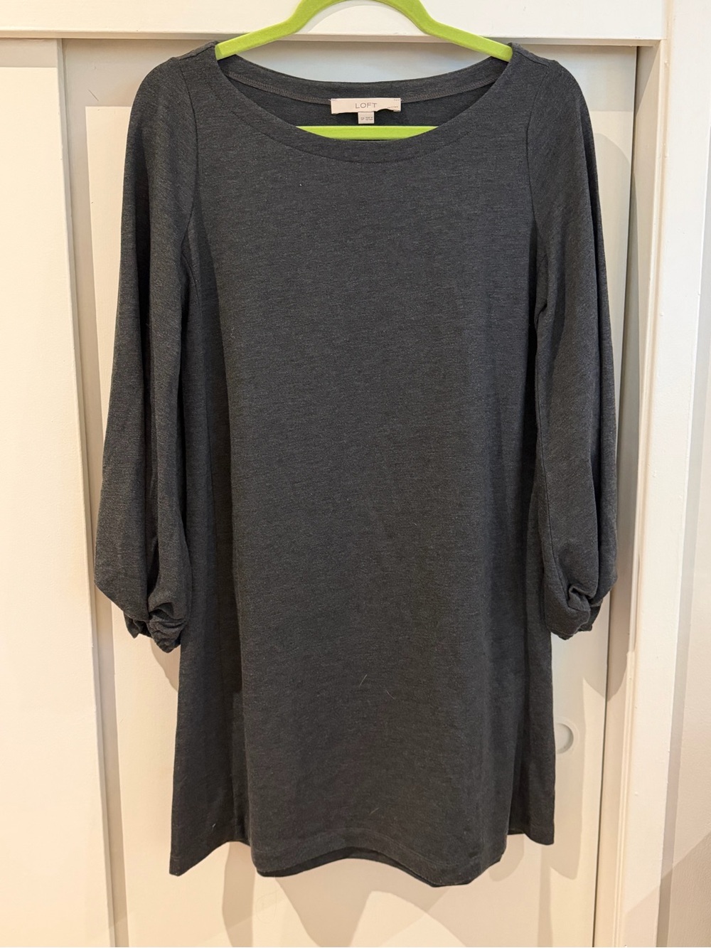 LOFT Charcoal Gray Women's Petite Swing Dress